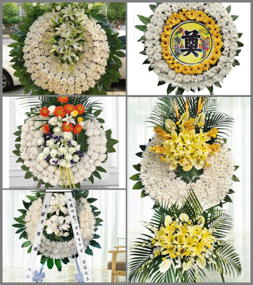 山东青岛平度市东阁街道李家莹村花圈速递